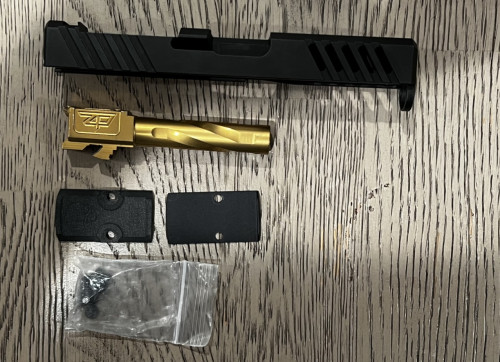GGP Stripped G19 Slide w/ Zaffiri precision gold barrel | Utah Gun Trader | UtahGunTrader | Utah Gun | Gun Traders | Online Gun Shop